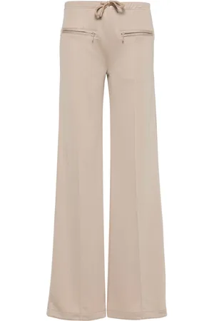 Courrèges Logo-patch ribbed trousers
