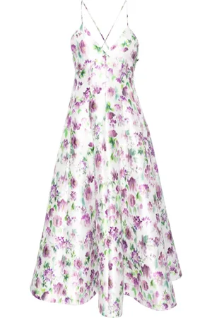 Serafini Floral-print flared midi dress