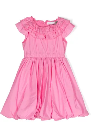 MONNALISA Pleated cotton dress