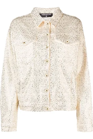 Patrizia Pepe Crystal-embellished denim jacket