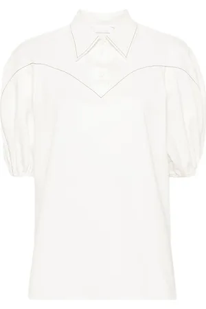 Chloé Oberteil patterned-jacquard blouse