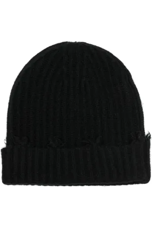ISABEL BENENATO Distressed ribbed-knit beanie
