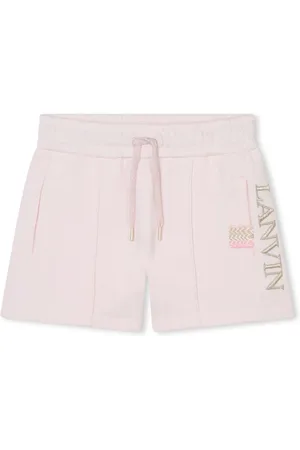 Lanvin Logo-embroidered cotton shorts