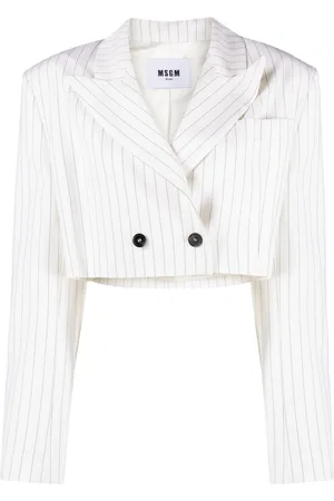Msgm Pinstripe-pattern cropped blazer