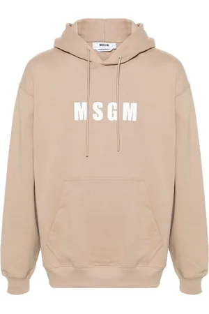 Msgm Logo-print cotton hoodie