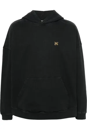 Palm Angels Burning Logo-print cotton hoodie