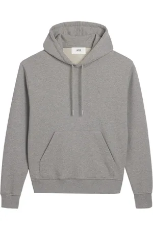 Ami Logo-embroidered organic-cotton hoodie