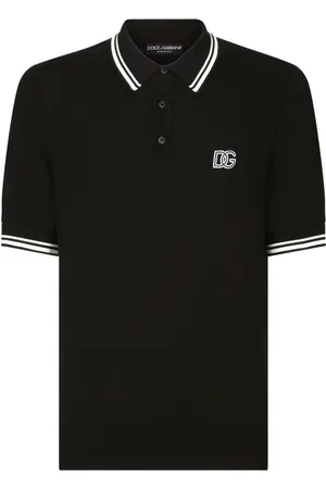 Dolce & Gabbana Logo-embroidered stripe-detail polo shirt