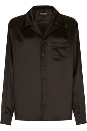 Dolce & Gabbana Cuban collar silk-satin shirt