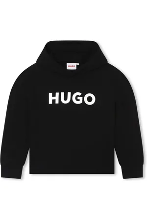 HUGO BOSS Logo-print drop-shoulder hoodie