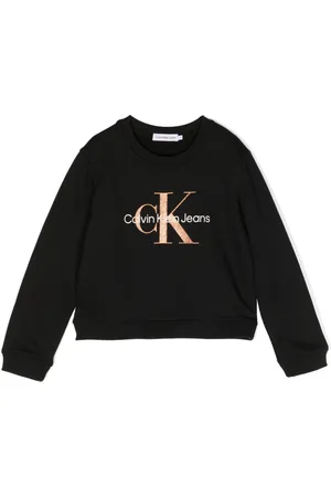 Calvin Klein Glitter logo-print sweatshirt