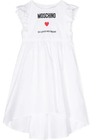 Moschino Logo-embroidered cotton dress
