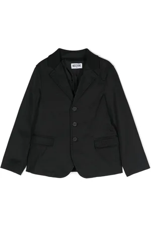 Moschino Logo-embroidered cotton blazer