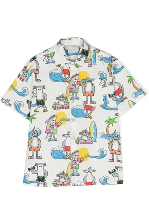 Stella McCartney Shark-print cotton shirt