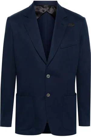 BRIONI Silk-blend knitted blazer