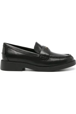 Michael Kors Logo-penny leather loafers