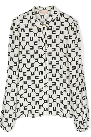 Elisabetta Franchi Monogram-print crepe shirt