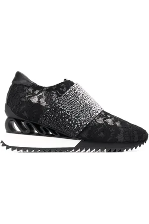 LE SILLA Rhinestone embellished sneakers
