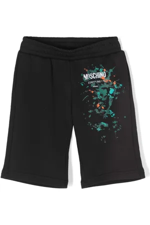 Moschino Logo-print cotton track shorts