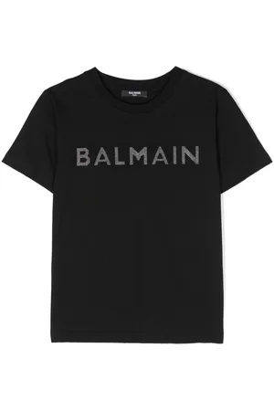 Balmain Crystal-embellished logo T-shirt