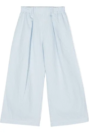 MONNALISA Pinstriped wide-leg trousers