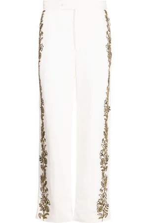 BODE Beaded straight-leg trousers