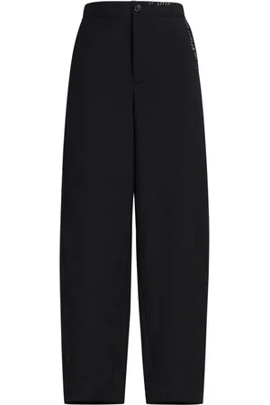 Marni Logo-embroidered tapered trousers