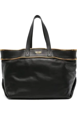 Moschino Zip-detail leather tote bag