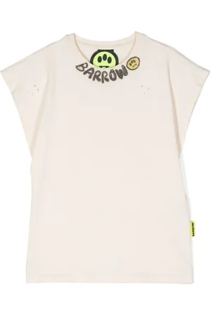 BARROW Distressed-effect cotton T-shirt