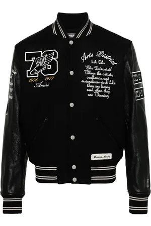 AMIRI Eagle Varsity leather-panelled bomber jacket