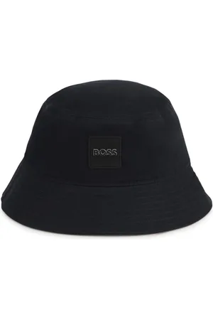 HUGO BOSS Logo-appliqué cotton bucket hat