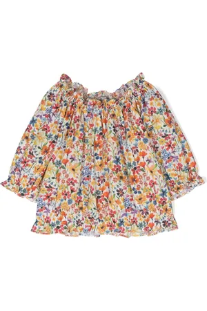 Il gufo Floral-print cotton blouse