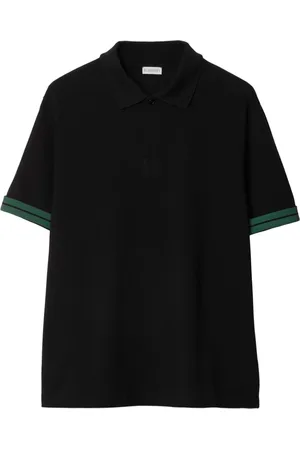 Burberry Striped-cuffs polo shirt