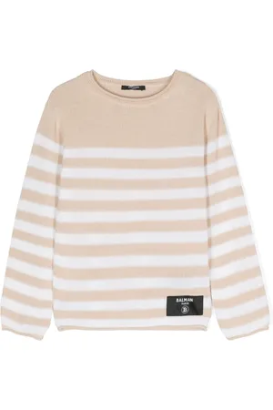 Balmain Striped knitted jumper