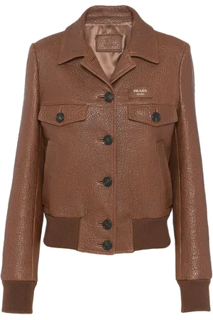 Prada Crocodile-embossed leather jacket