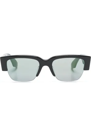 Alexander McQueen Logo-print half-rim sunglasses