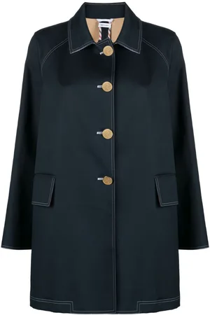 Thom Browne RWB-stripe cropped car coat