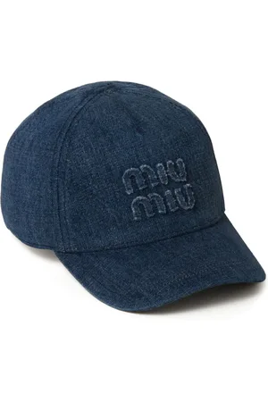 Miu Miu Logo-embroidered denim cap