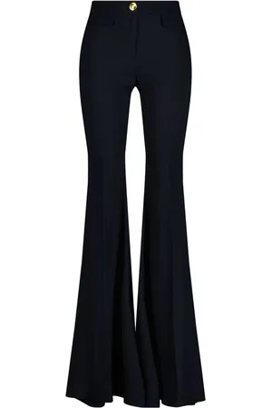 Giambattista Valli Crepe-texture flared trousers