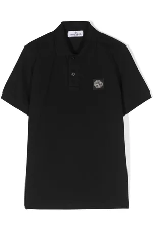 Stone Island Compass-motif cotton polo shirt