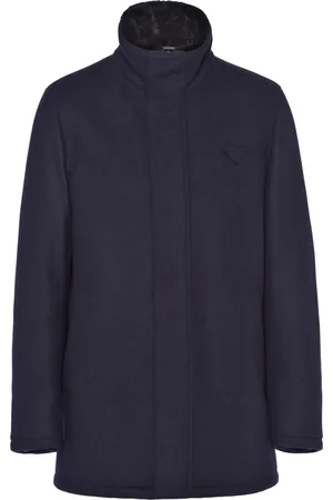 Prada Triangle-logo wool-blend jacket