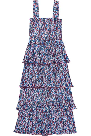 Ganni Floral-print layered midi dress