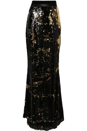 Styland Sequin-embellished maxi skirt