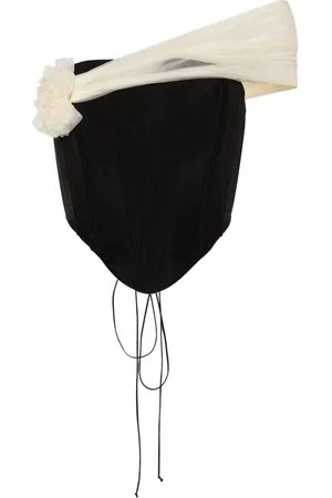 MANURI Bloom corset-style silk top