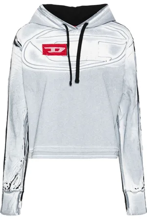 Diesel Creased-paint cotton hoodie