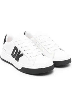 DKNY Logo-patches leather sneakers