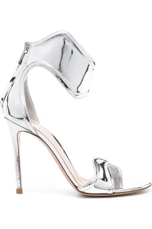 Gianvito Rossi Lucrezia 100mm mirrored-leather sandals
