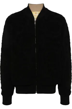VERSACE Baroque-pattern reversible bomber jacket