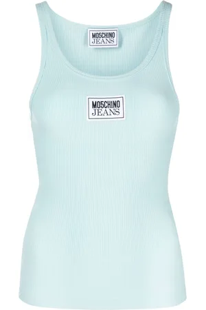 Moschino Logo-appliqué tank top