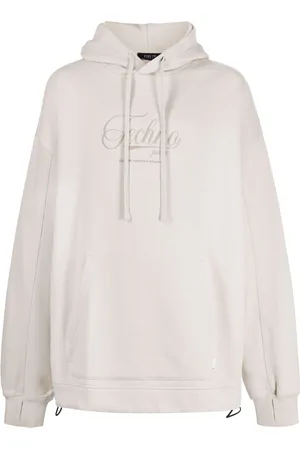 FIVE CM Terry embroidered cotton hoodie